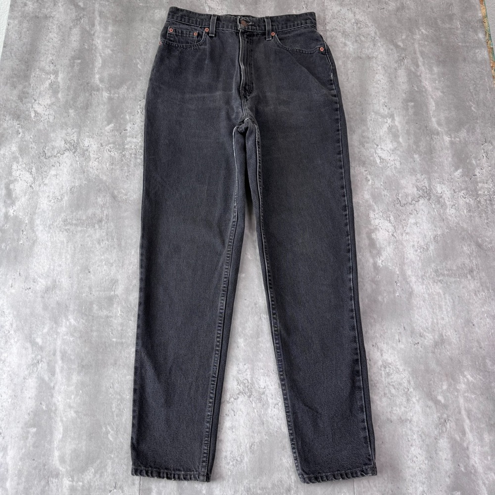 Vintage Levis 512 Jeans Womens 11 Black Slim Fit Tapered Leg High Rise USA 90s